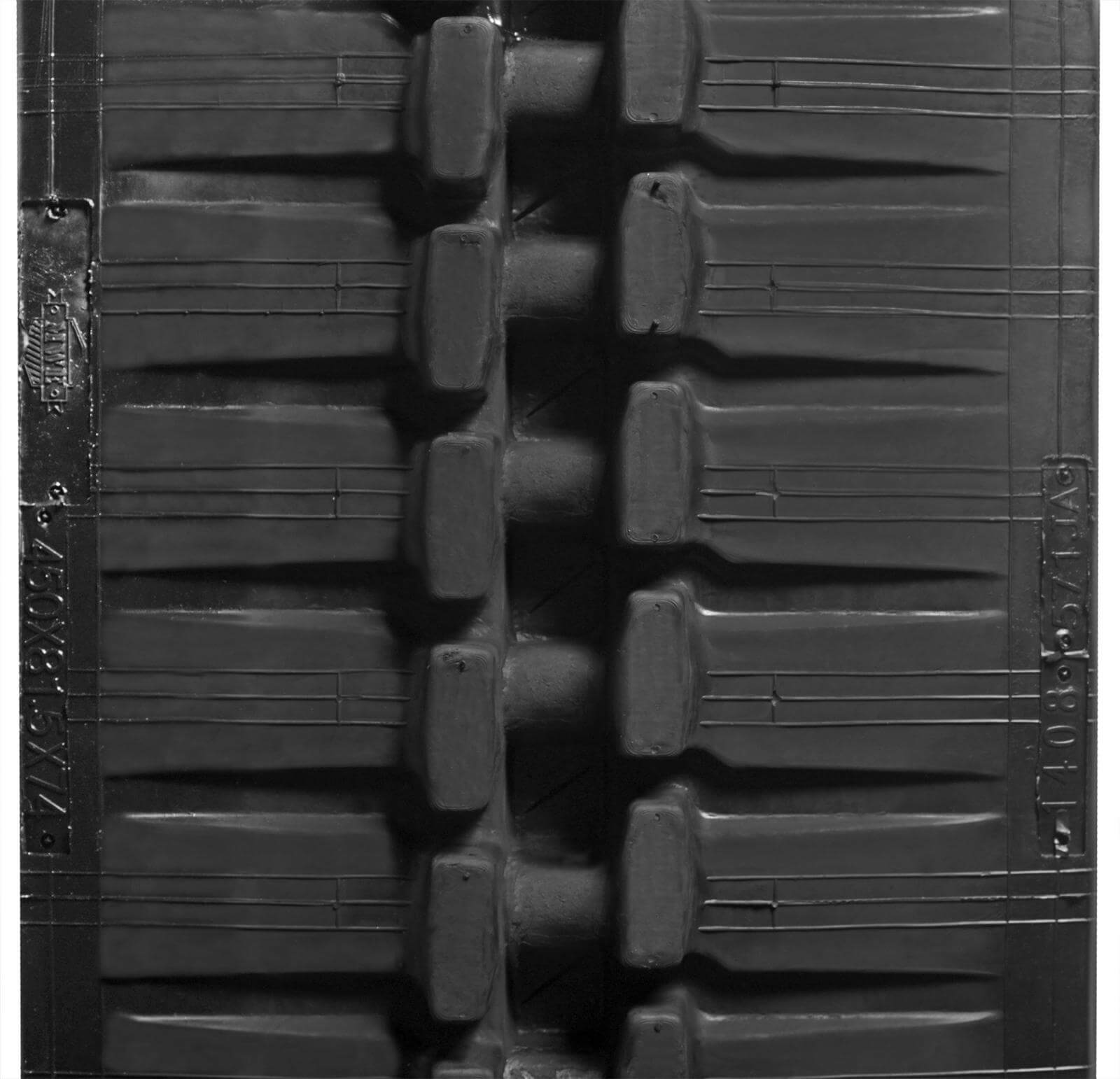 hitachi zx80 set of 2 18" heavy duty mx tread rubber tracks (450x81.5x74)