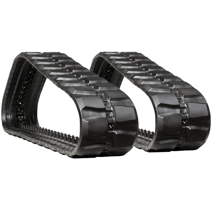 ihi cl45 set of 2 18" heavy duty block tread rubber tracks (450x86bx56)