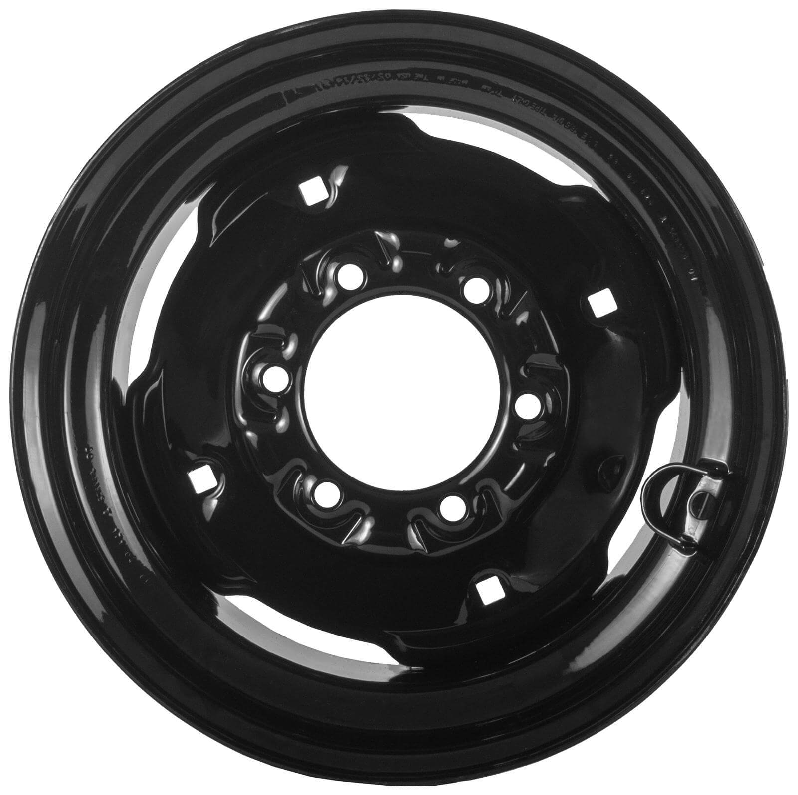 mustang 345 set of 4 titan skid steer wheels 16.5x8.25 6 bolt for 10-16.5 tires