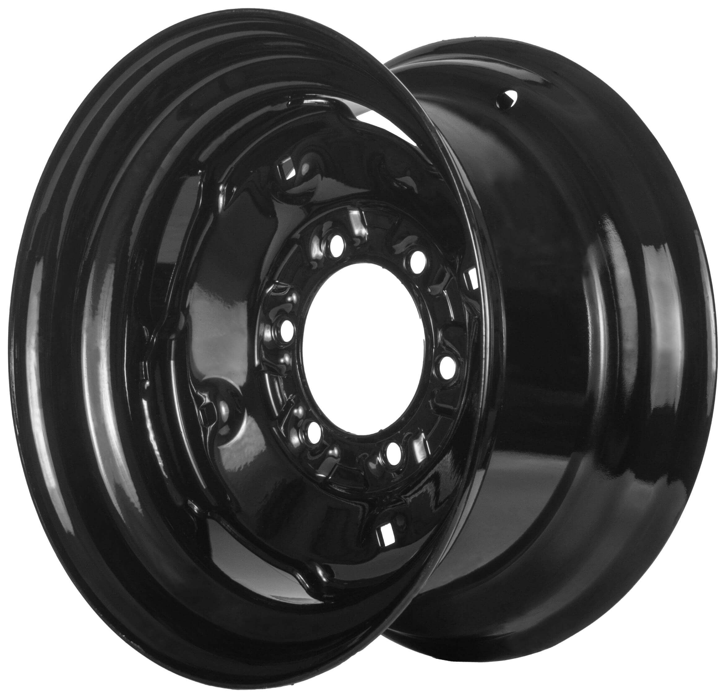 mustang 345 set of 4 titan skid steer wheels 16.5x8.25 6 bolt for 10-16.5 tires