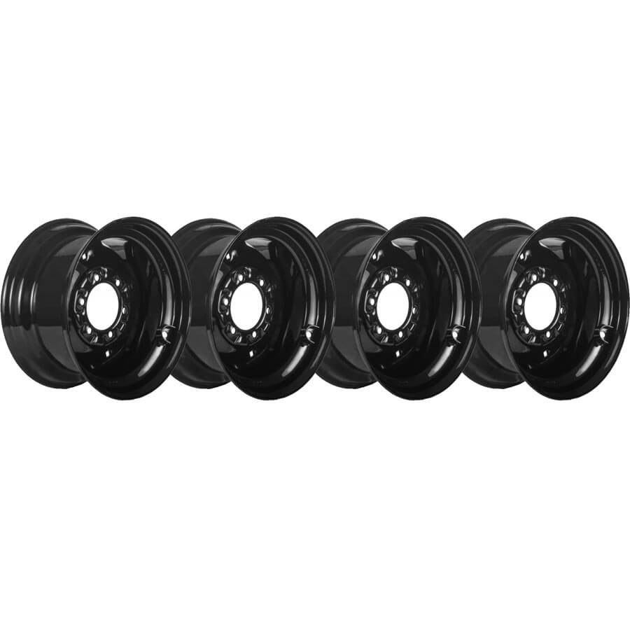 thomas t137 set of 4 titan skid steer wheels 16.5x8.25 6 bolt for 10-16.5 tires