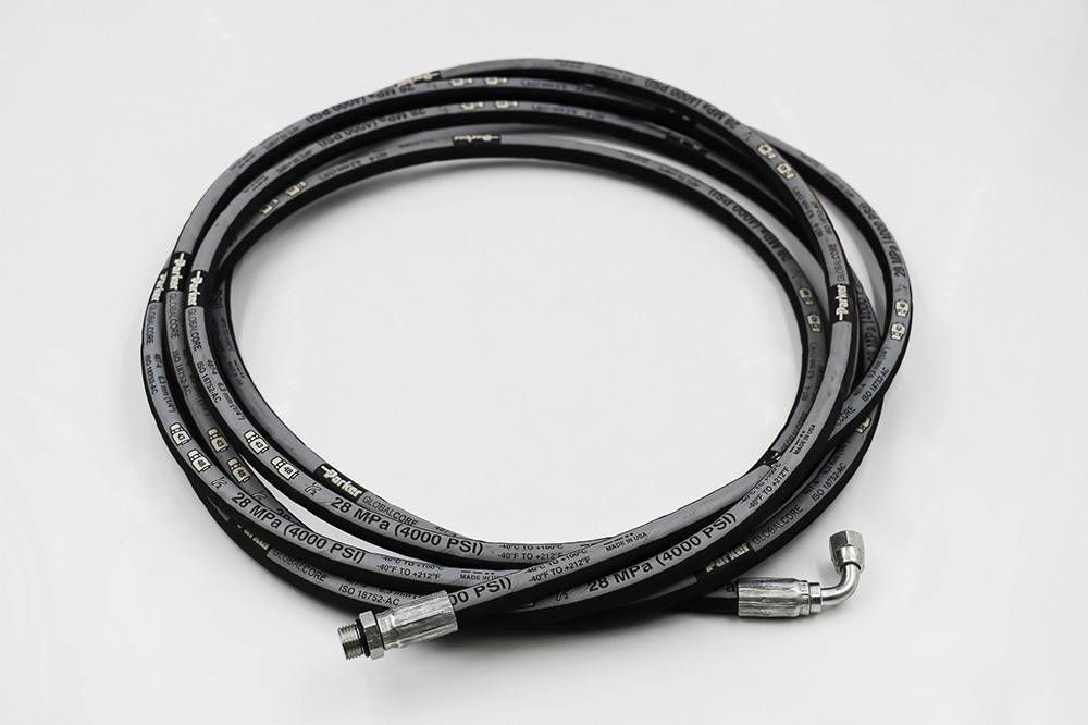 swing arm brush cutter case drain hose only 19ft long