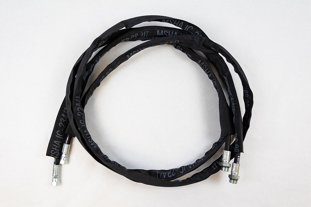 power rake severe duty 3 point hitch hose set for hydraulic angle 84" long (req's 1/2" orb couplers)