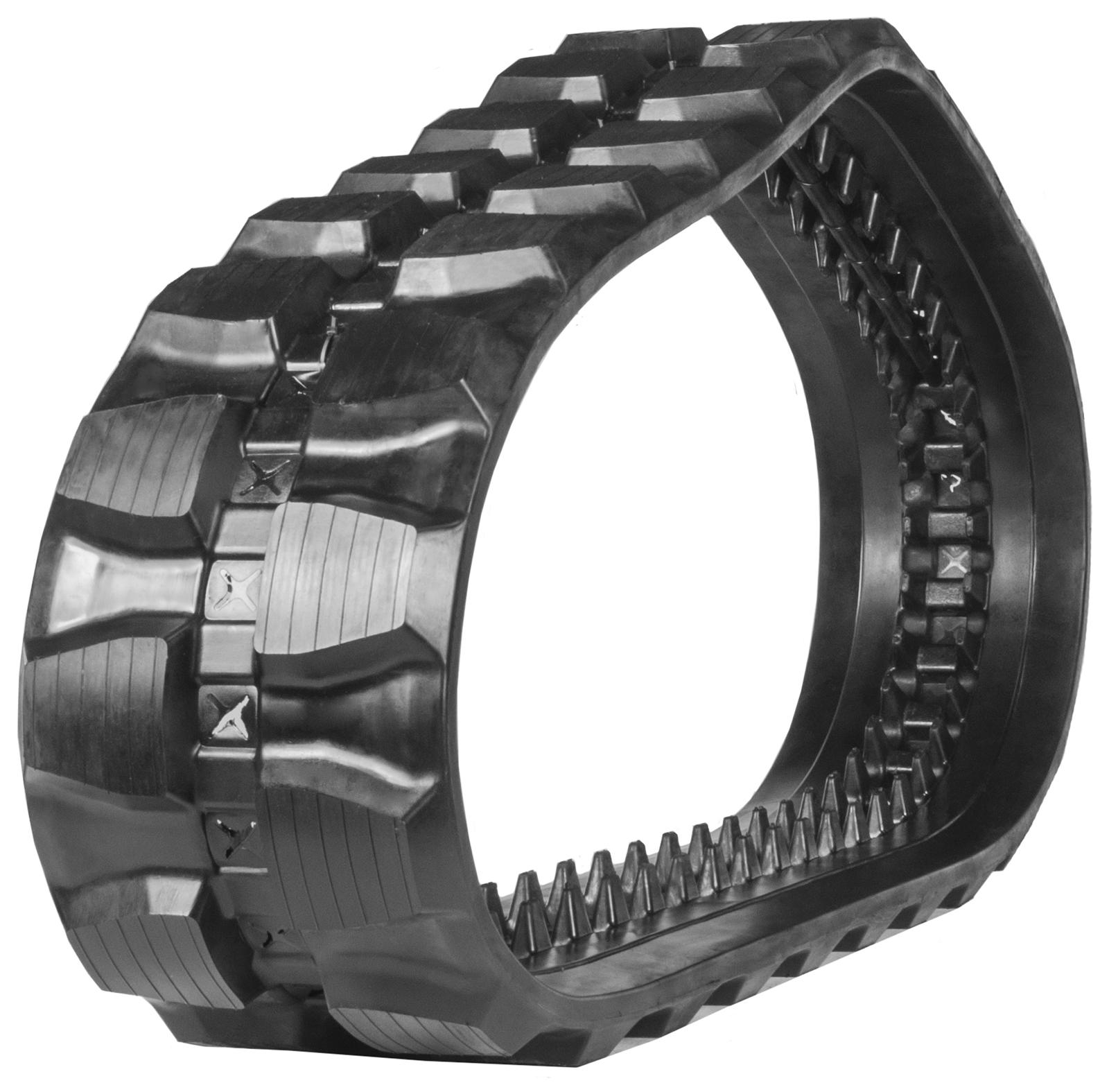 set of 2 16" heavy duty block pattern rubber track (400x86bx58)