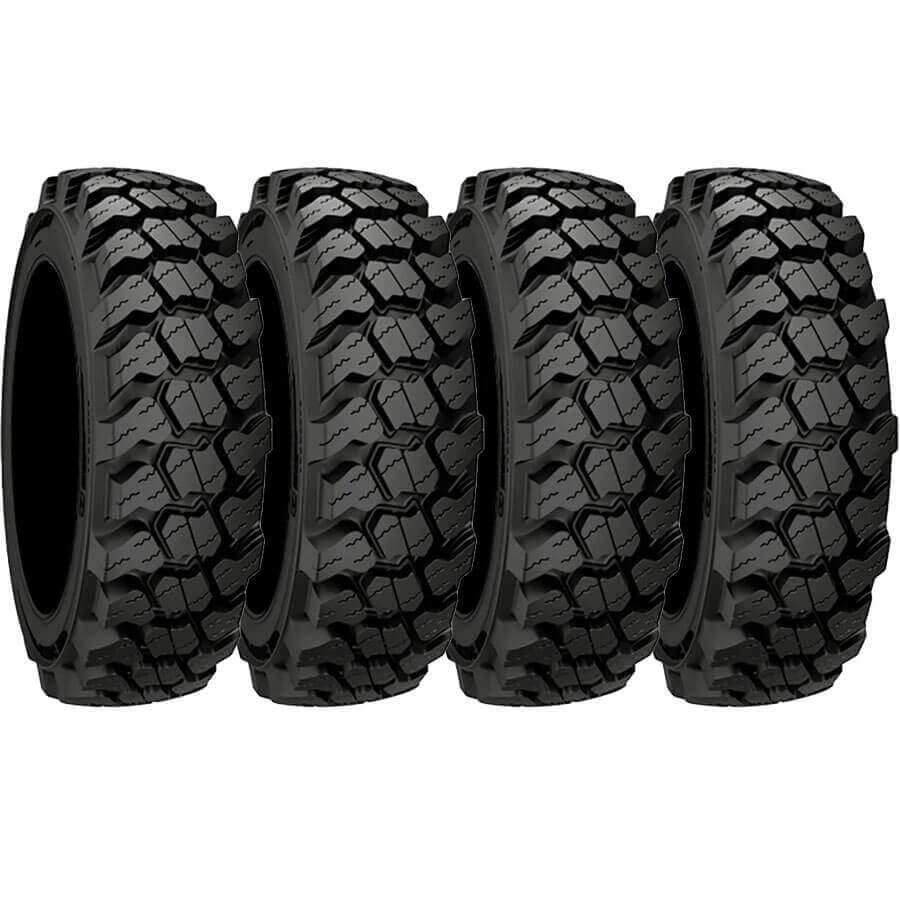 set of 4 12x16.5 galaxy mighty trac nd snow and ice skid steer tires