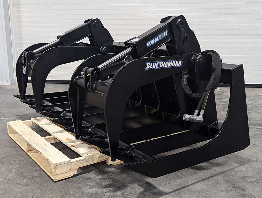 brand new blue diamond 78" severe duty root grapple