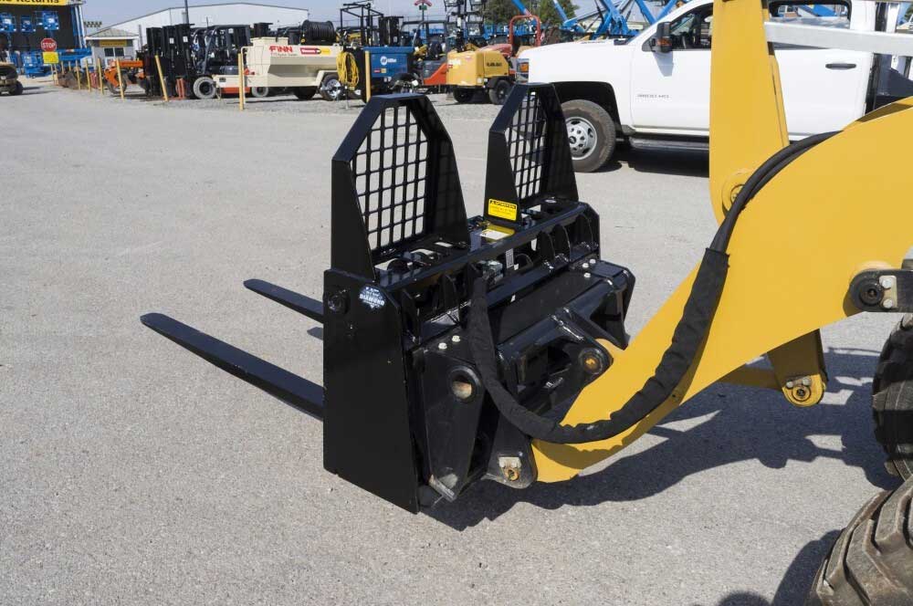 severe duty hydraulically adjusting pallet forks 48" tines | blue diamond
