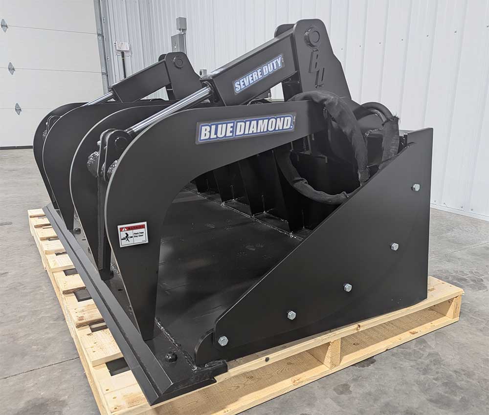 brand new blue diamond 78" severe duty grapple bucket