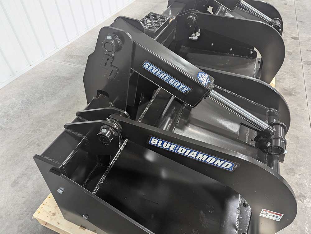 brand new blue diamond 78" severe duty grapple bucket
