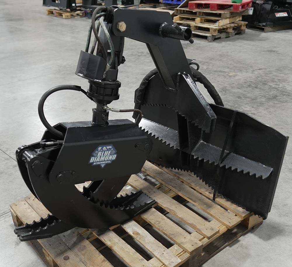 demo unit - blue diamond rotating log grapple with hydraulic rotation