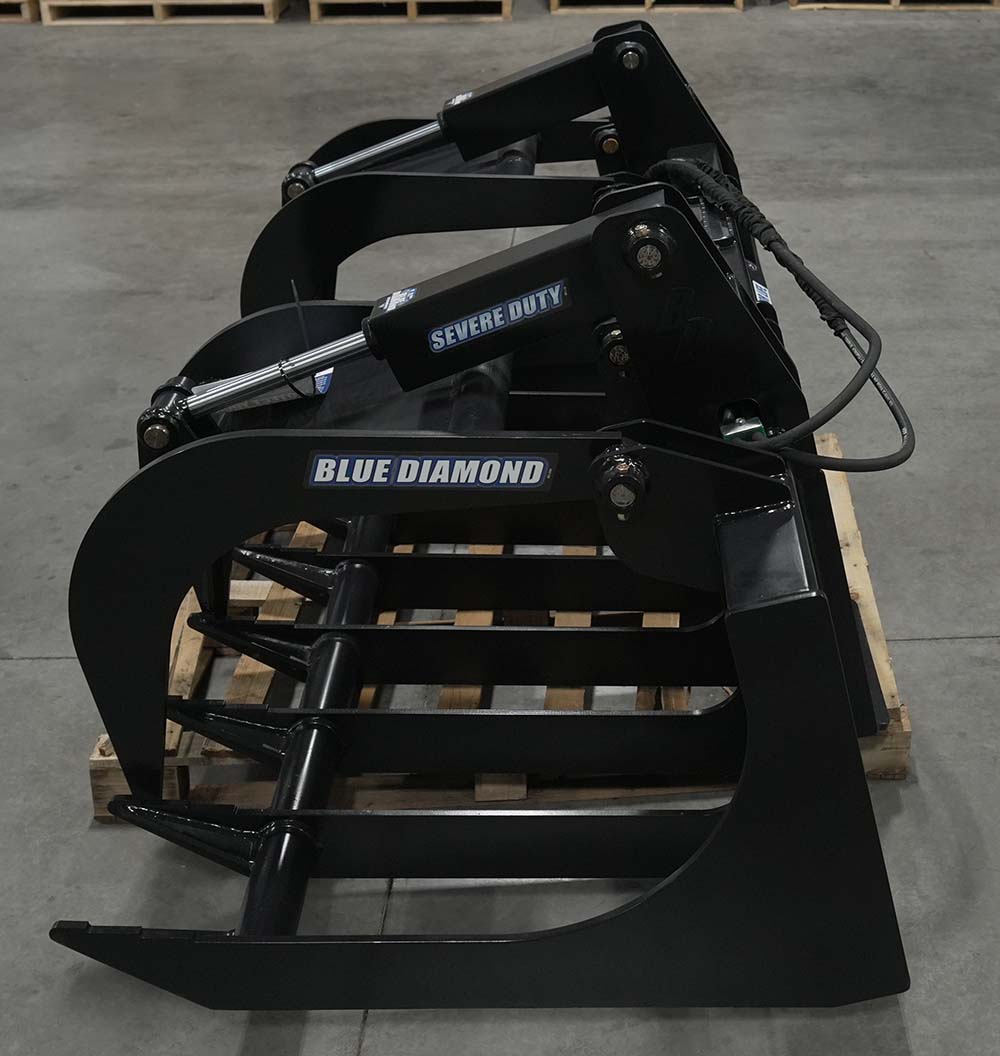 demo unit - 84" severe duty root grapple - blue diamond