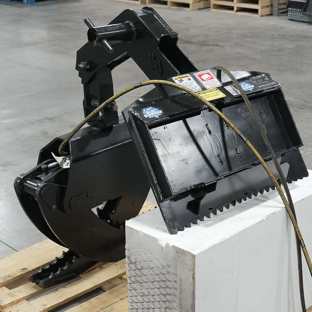 demo unit - mini skid steer log grapple - blue diamond