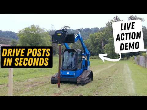 mini skid steer vibratory post driver | blue diamond