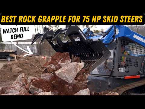 demo unit - 72" hdx rock grapple bucket - blue diamond